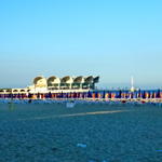 Strandmuschel im Abendlicht